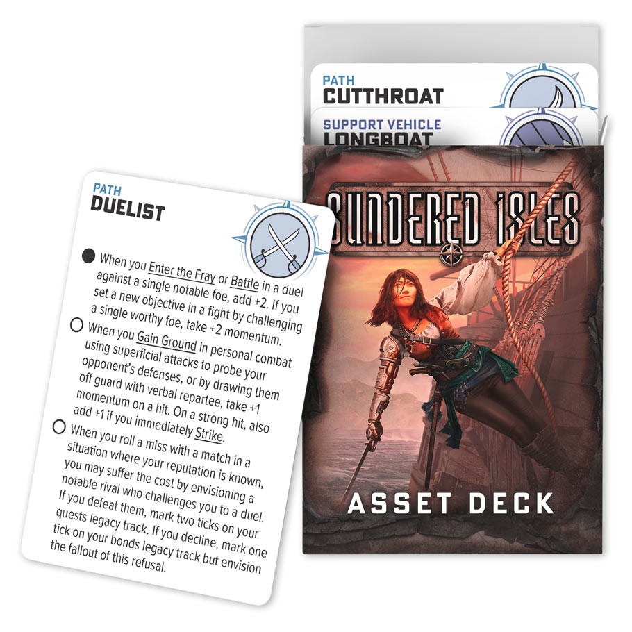 Modiphius Entertainment Ironsworn Starforged Sundered Isles Asset Deck