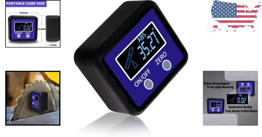 Precision Digital Angle Gauge Inclinometer for Construction & DIY Projects