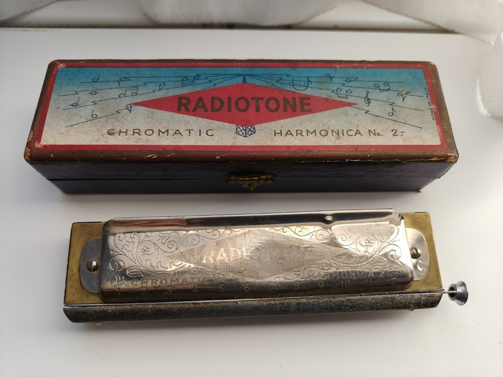Vintage Chromatic harmonica Mancini Radiotone no.2 C