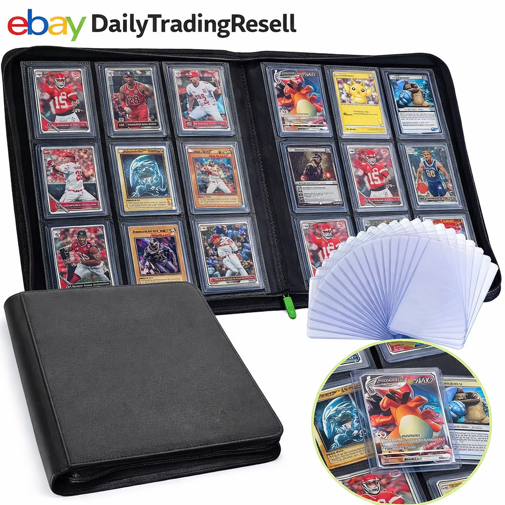 TopLoader Zipper Card Binder  Top Loader - 252 Cards - 14 Pages-  9 Pocket