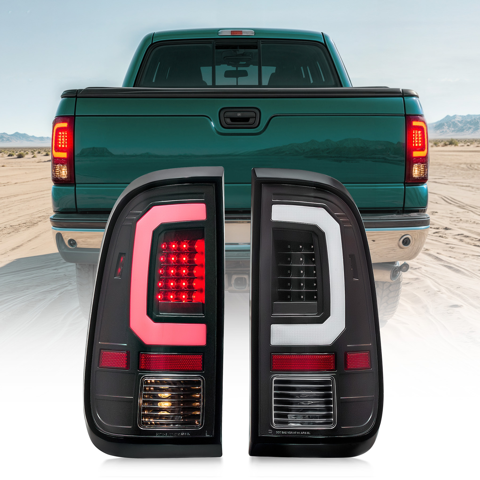 LED Tail Lights for 2008-2016 Ford F250 F350 F450 F550 Super Duty SD Brake Lamps