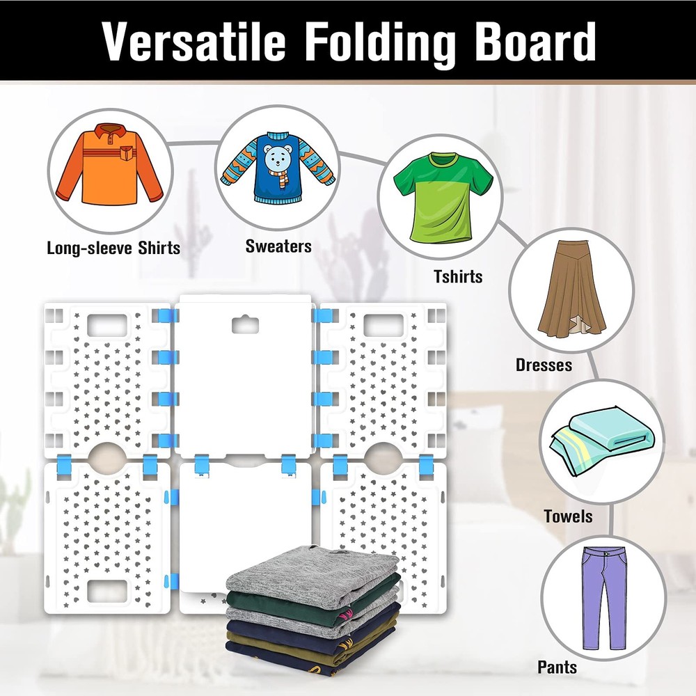 Version 4 Shirt Folding Board t Shirts Clothes Folder Durable Plastic Laundry...