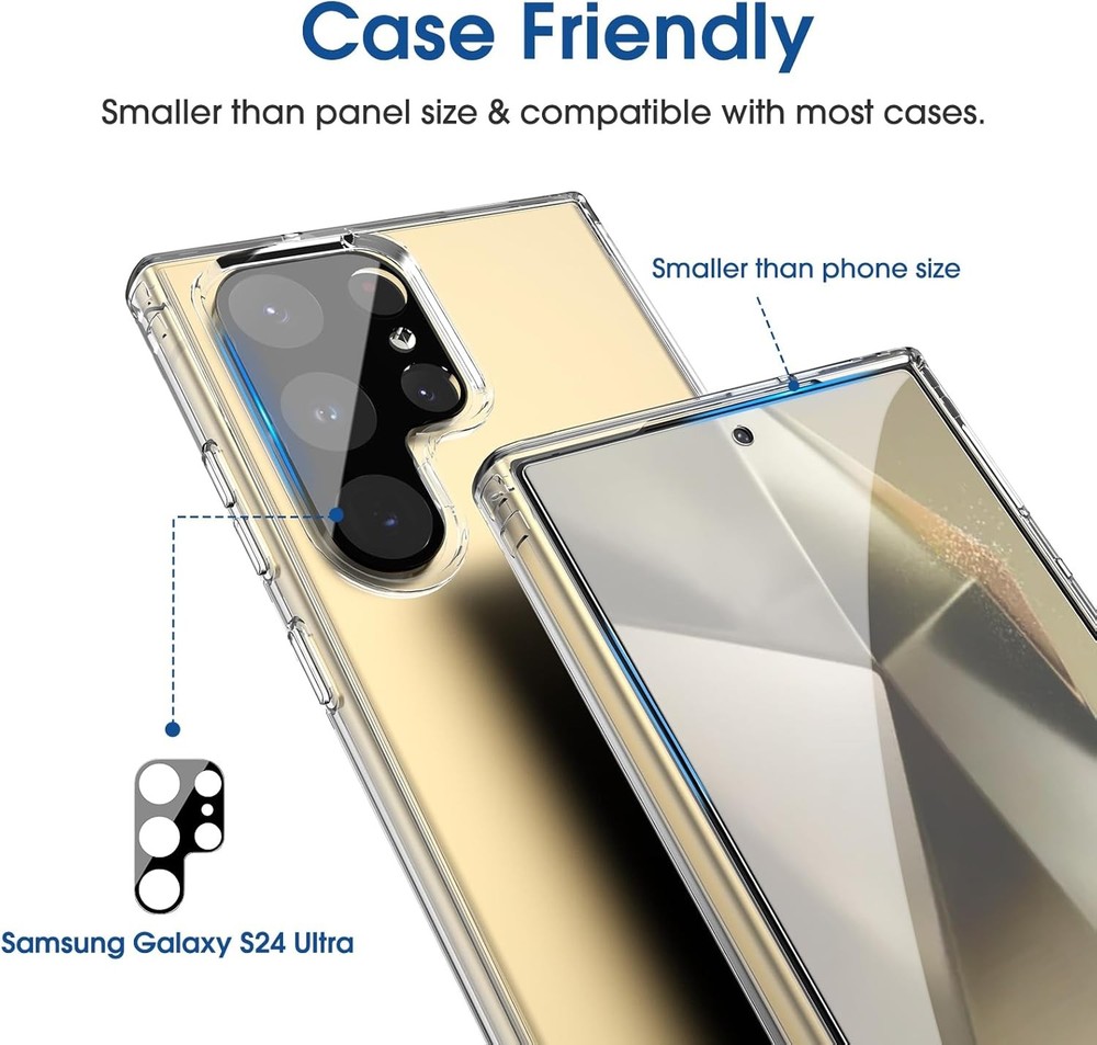 OneTouch Auto-Alignment Screen Protector 2+2 Pack for Samsung Galaxy S24 Ultra