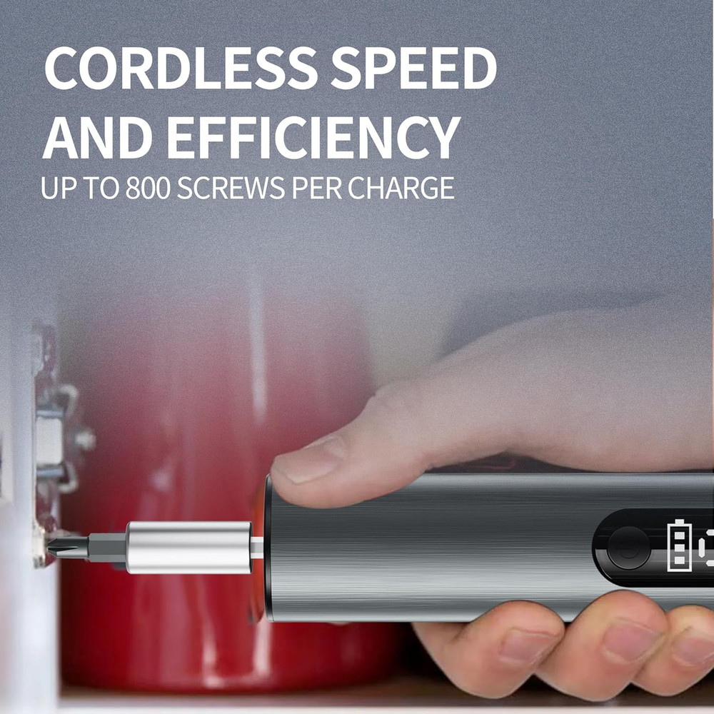 Multi-Functional Electric Screwdriver Set - Cordless Stick Drill w/Wireless C...