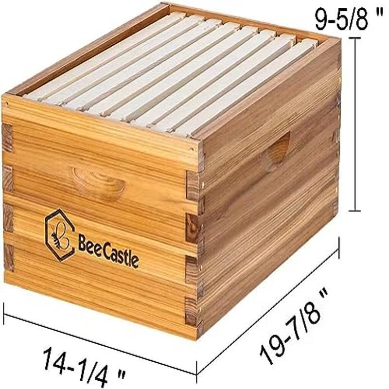 Heavy Wax Coated Langstroth Deep/Brood Box 8 Frame Beeswax Foundation Sheets New