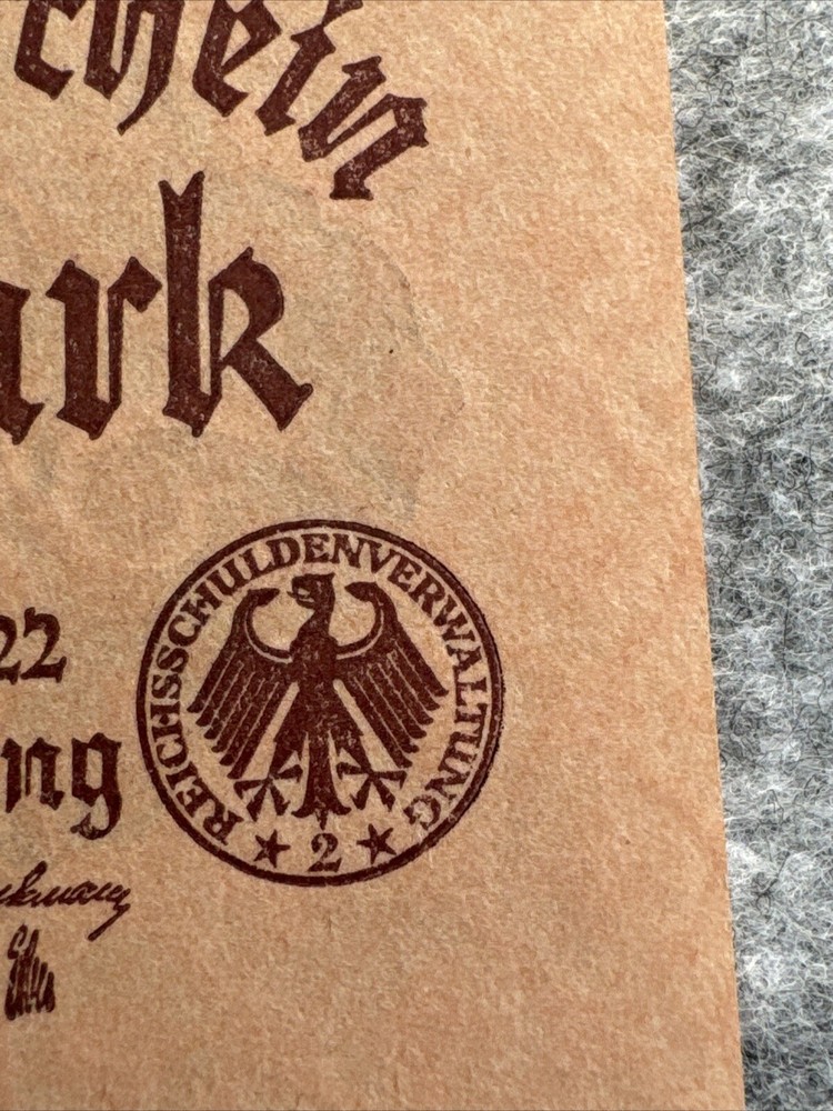 1922 GERMANY Banknote 2 MARK ( # P62 )