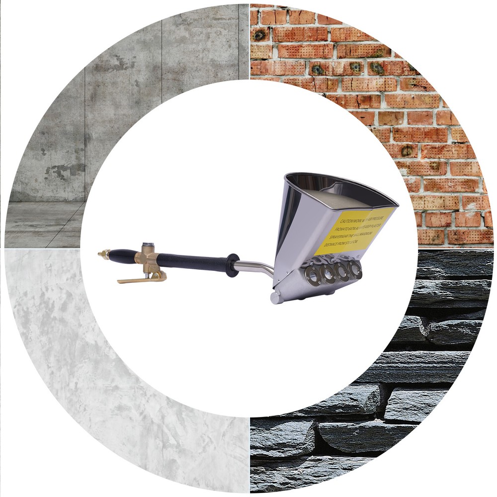 Air Stucco Cement Texture Hopper Sprayer with 4 Jets for Efficient Wall Coating