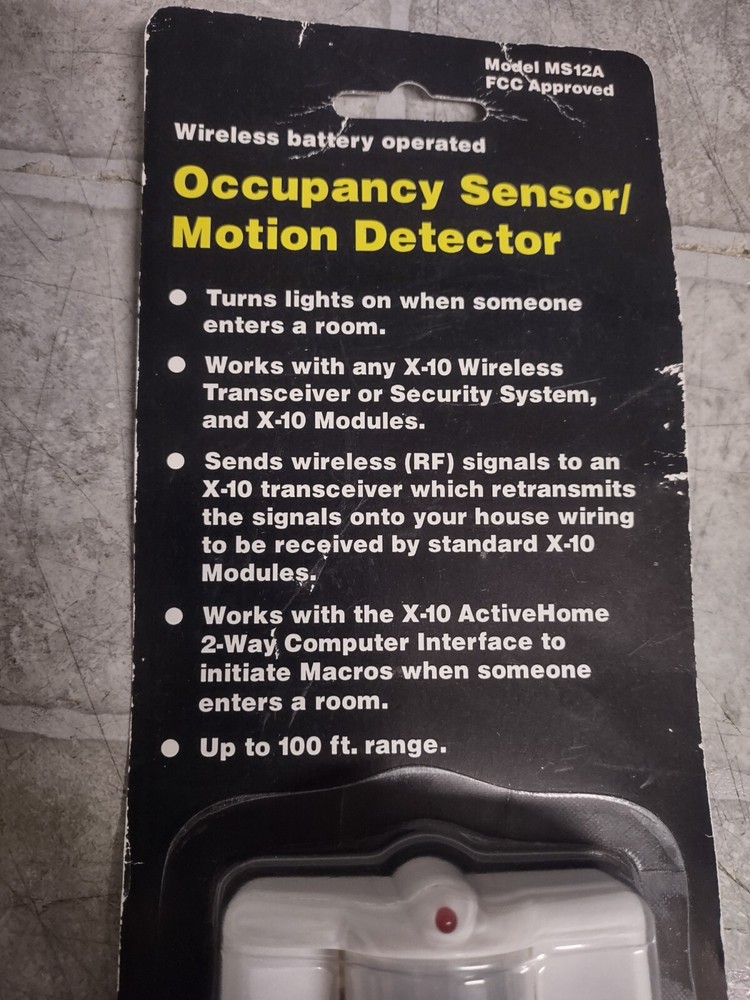 X10 Activehome MS12A Occupancy Sensor/Motion Detector