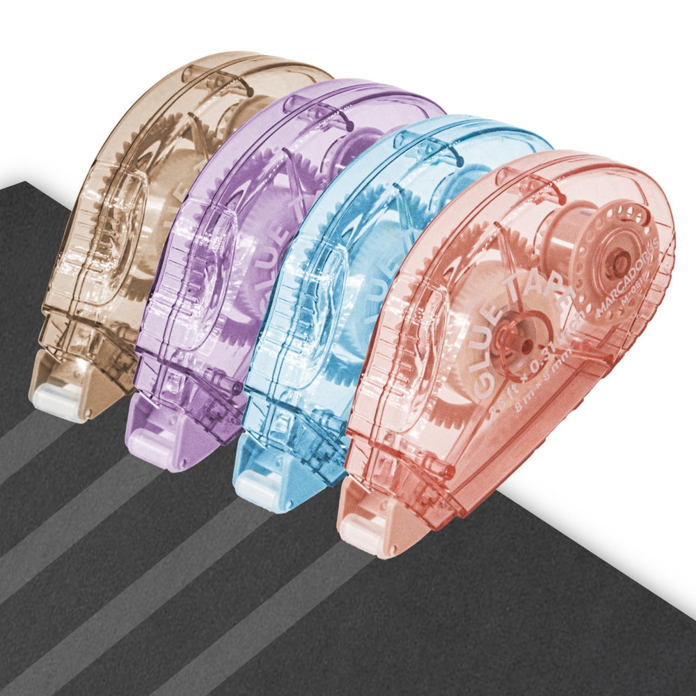 Double-Sided Glue Tape Rollers for Scrapbooking and Crafting - 4 Pcs