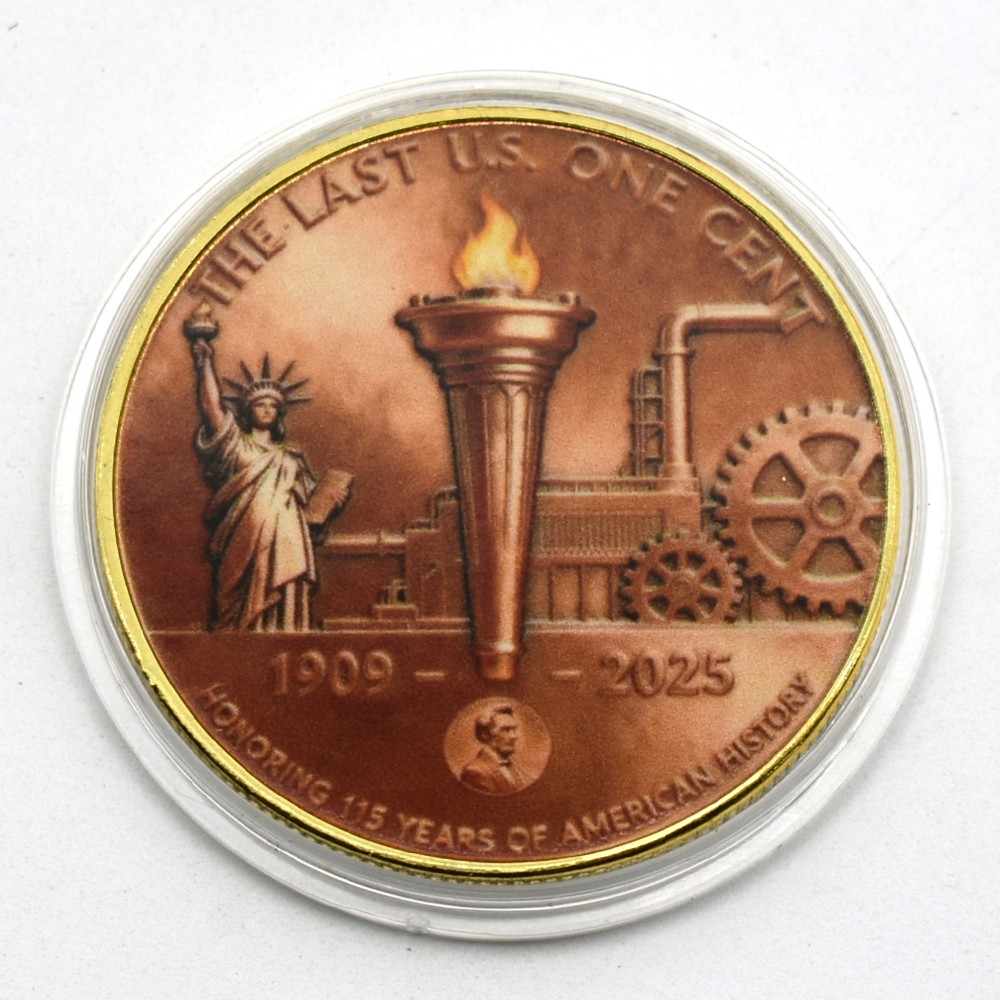 The Last U.S. One Cent - Final Penny Commemorative Coin 1909-2025 Memorial Medal