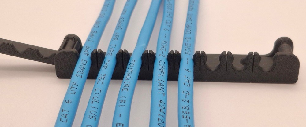 8-Wire Ethernet Cable Comb – Cable Organizer - 5 pk