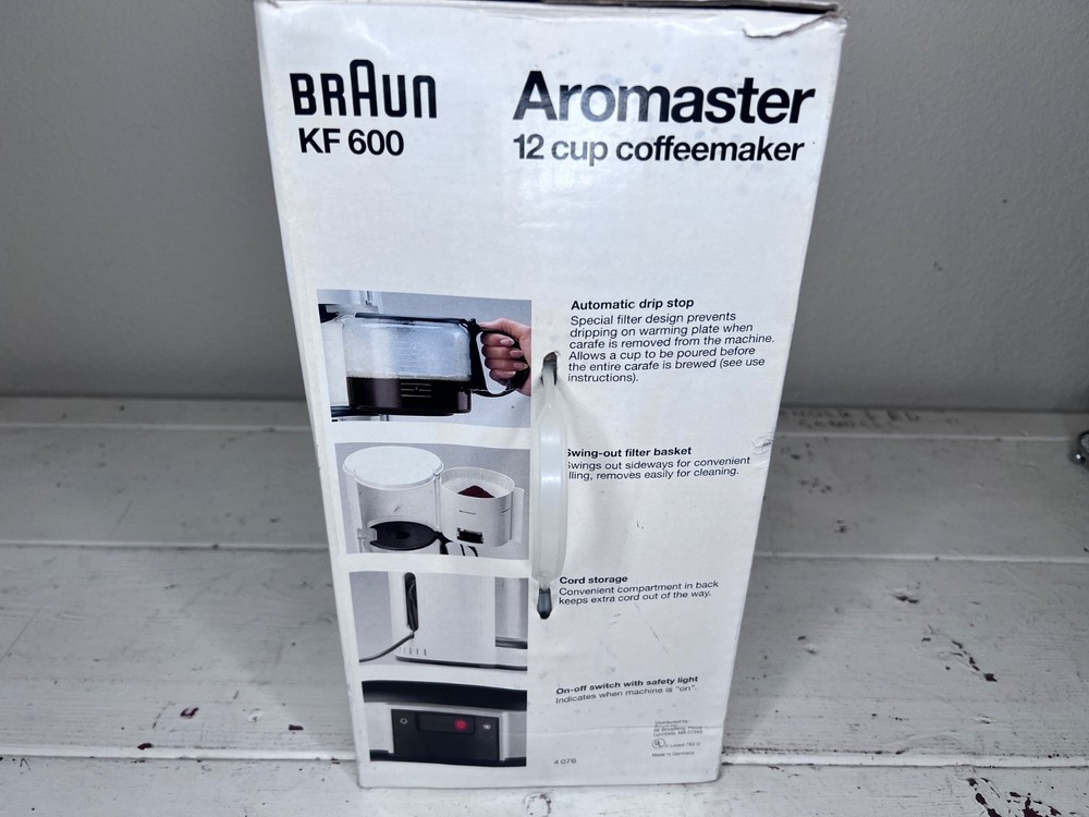 Braun Aromaster KF600 12 Cup Coffee Maker Brewing System New