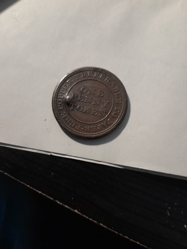 Canada 1813 Trade & Navigation Copper Penny Token