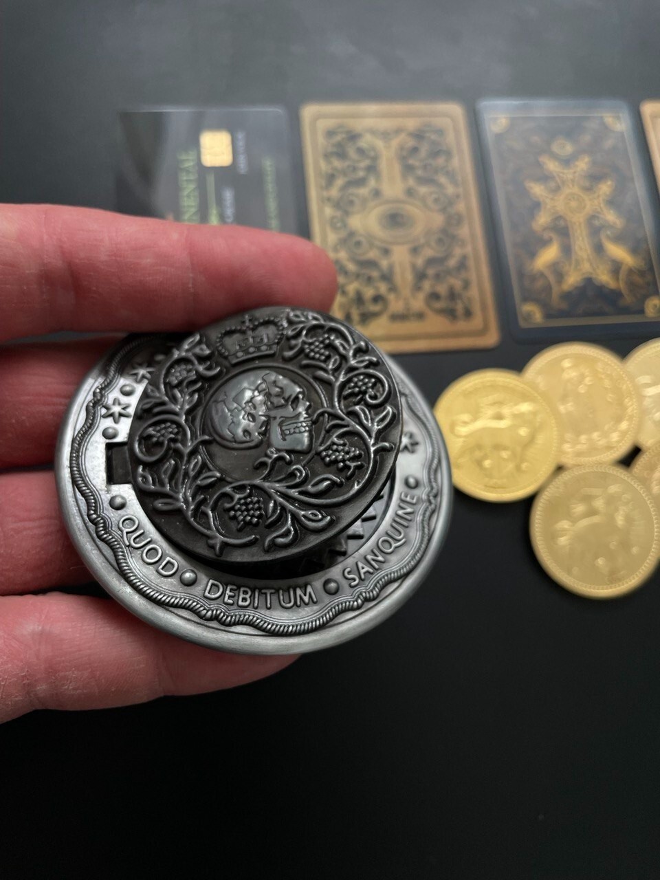 Continental Gold coin card set John wick coin Blood oath marker prop Tarasov
