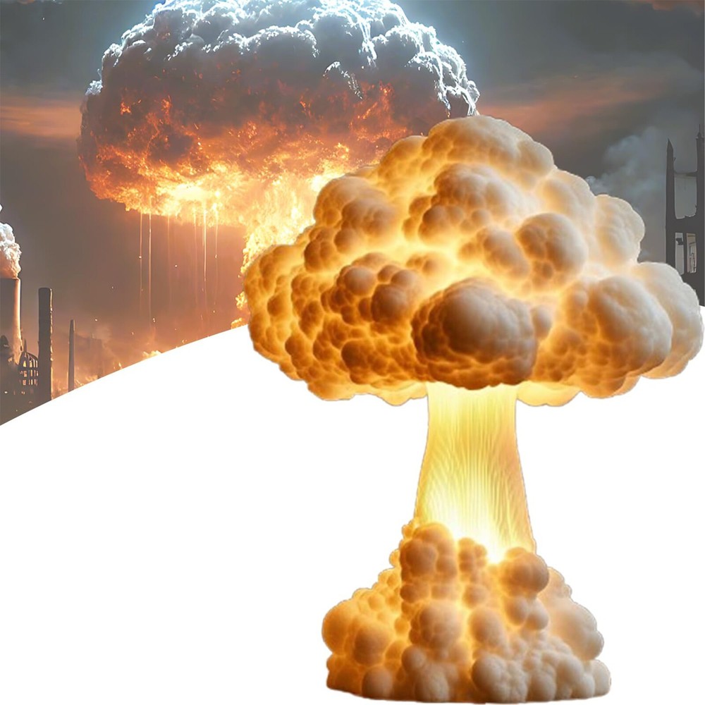 Mini Explosion 3D Mushroom Cloud Shape Night Light Atmosphere Lamp Gift