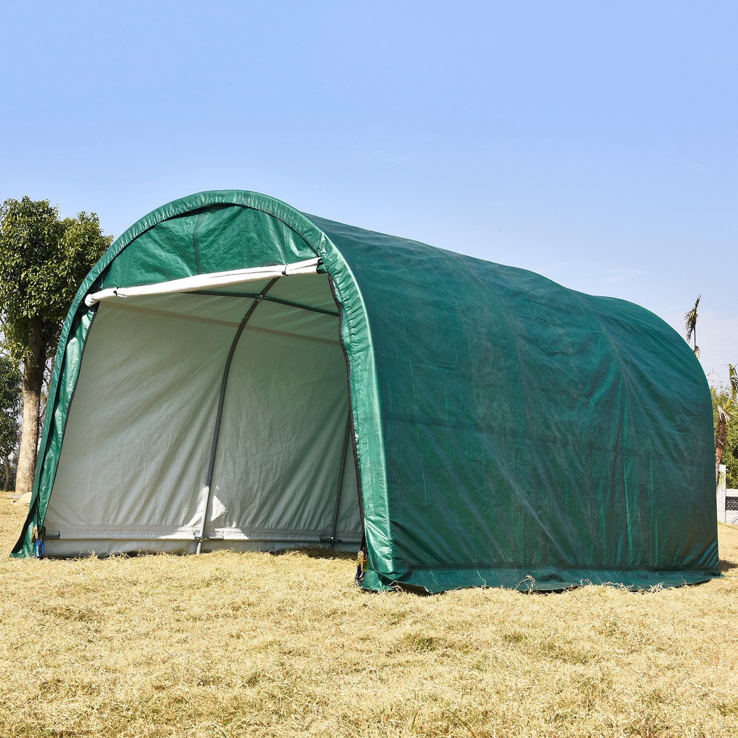 10x15/20ft Carport Heavy Duty Car Tent Garage Canopy Storage Shed Frame & Cover