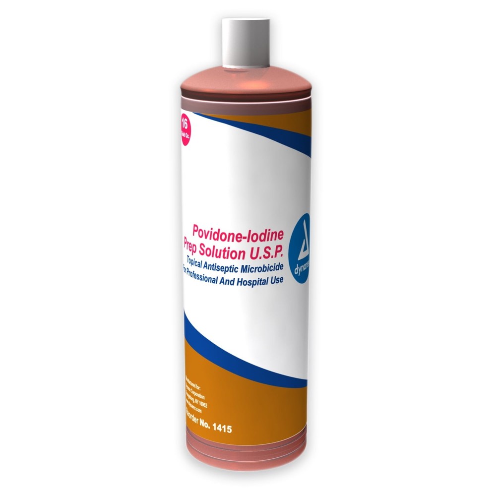 Dynarex 1415 Skin Prep Solution 16 oz. Solution NonSterile Bottle 24 per Case