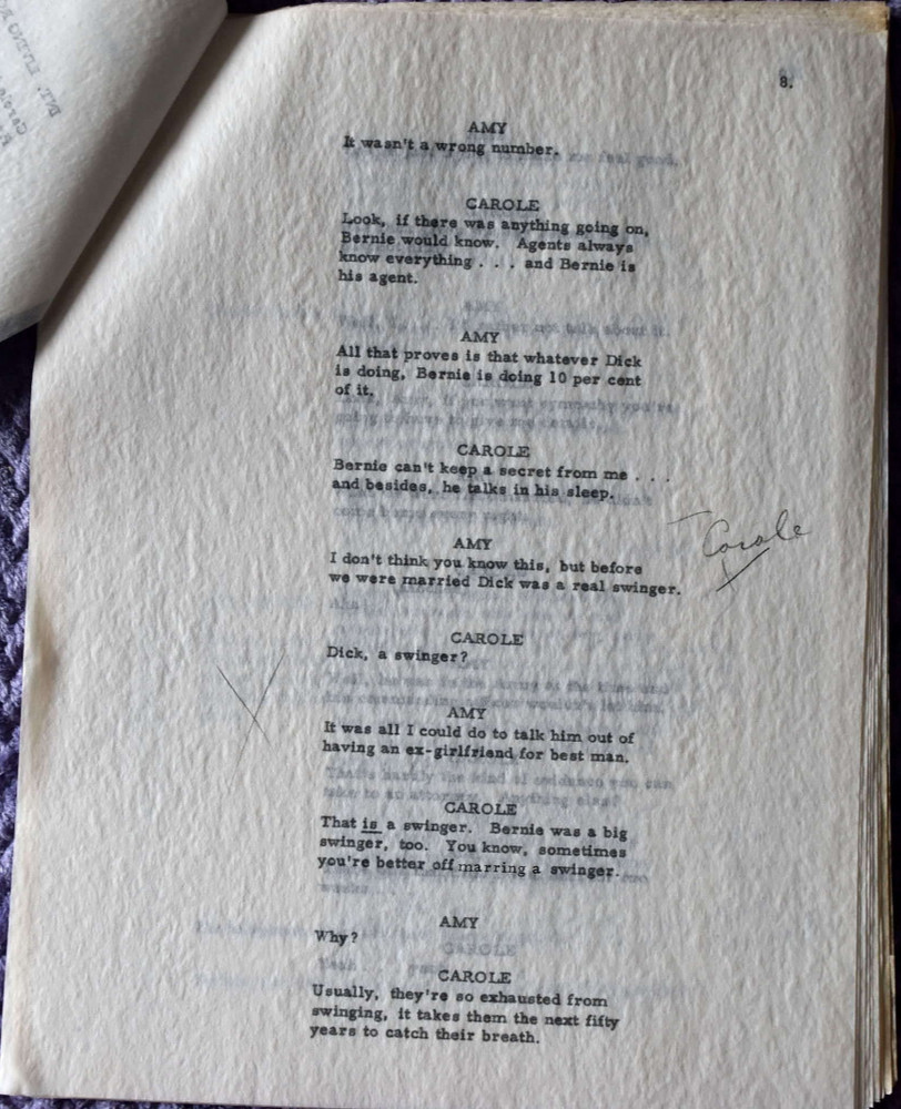 1970 The New Dick Van Dyke Show Original Type Written Screenplay Script