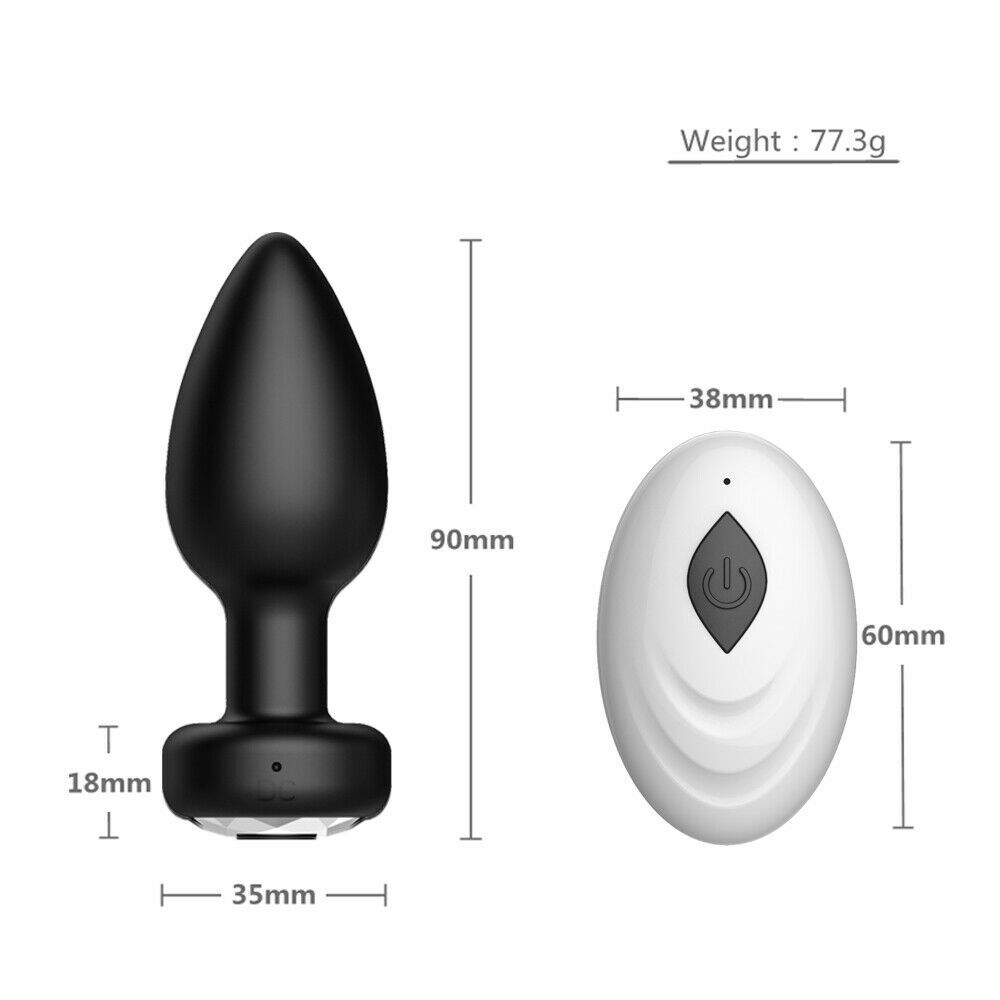 Male Vibrating Butt Plug Anal Dildo Prostate Massager Vibrator Sex Toy Men Women