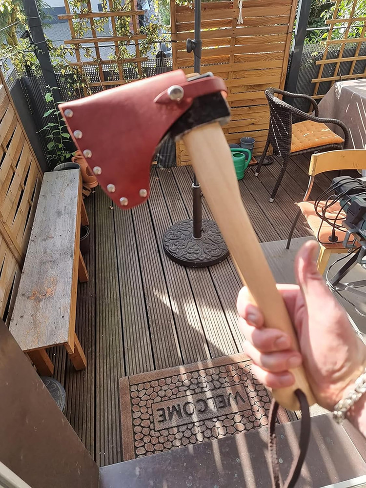 Leather Axe Head Sheath Durable Leather Axe Sheath Lumberjack Outdoors Work Esse