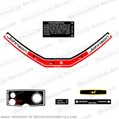 Fits 1973 Johnson 6hp Decals