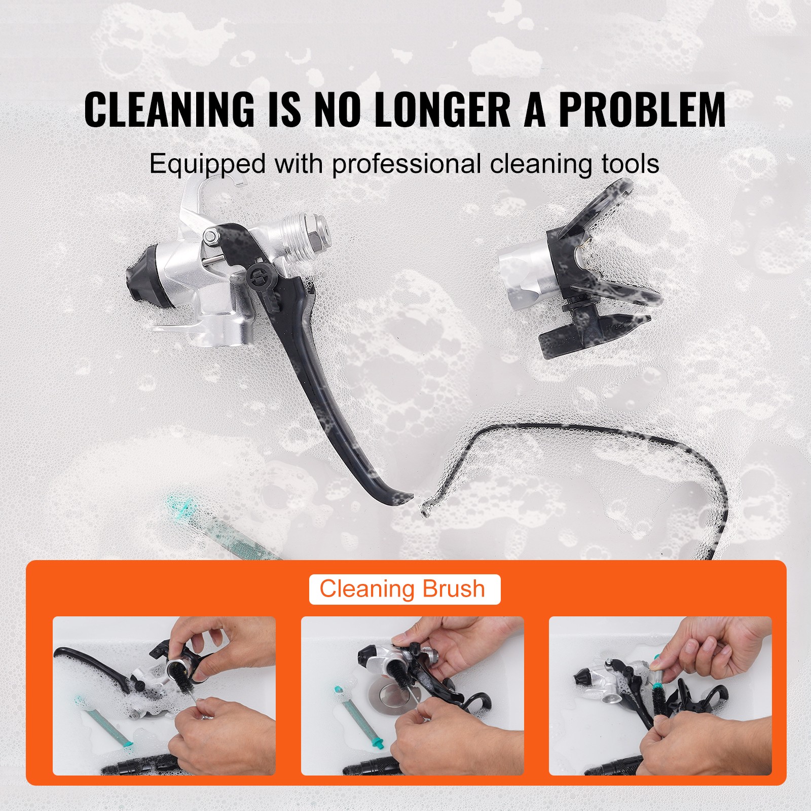 VEVOR Stand Airless Paint Sprayer 750W 3000PSI Electric Airless Sprayer Handheld