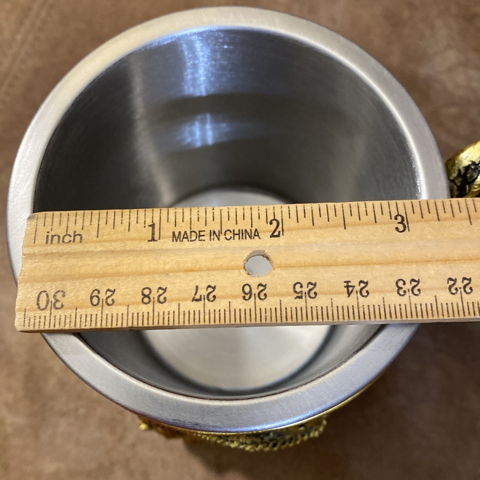 New Dungeon Dragon Jeweled Gemstone Sword Gold Drinking Mug Fantasy Mythical