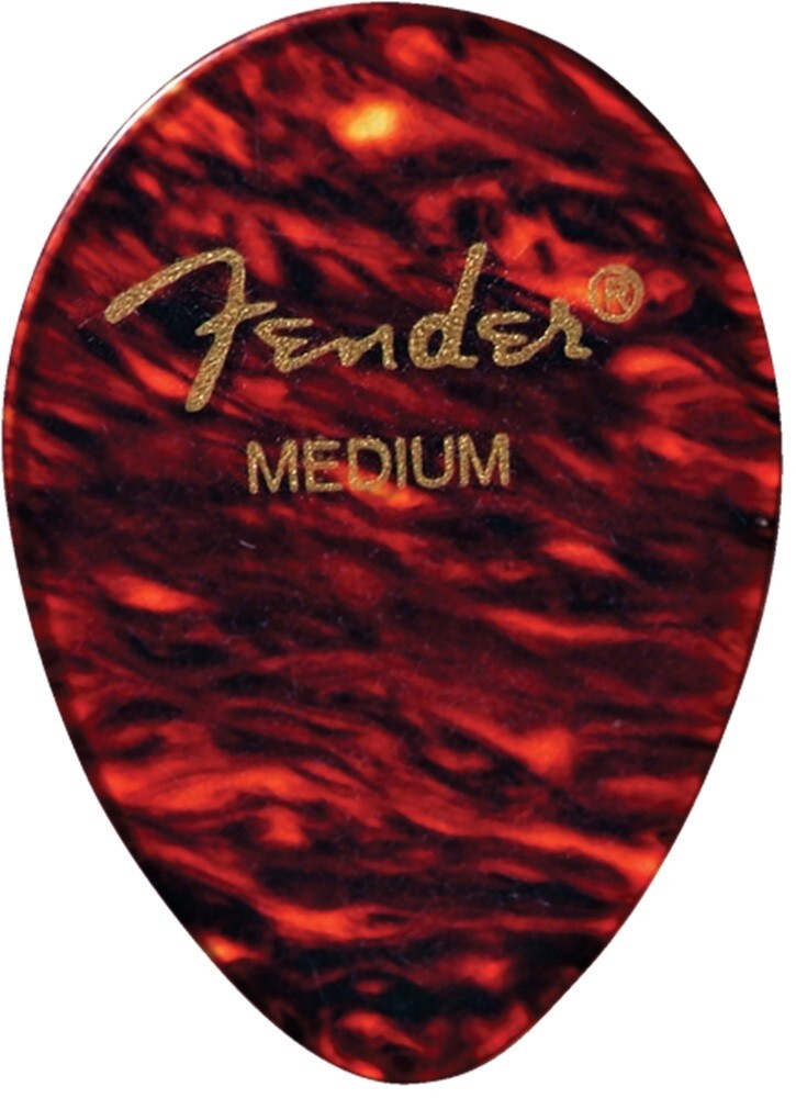 NEW Fender Classic Celluloid 354 Shape Picks (12), Medium - SHELL, #198-0354-800
