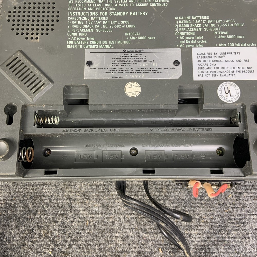 Safe House Automatic Message Dialer - Model 49-433B Powers On
