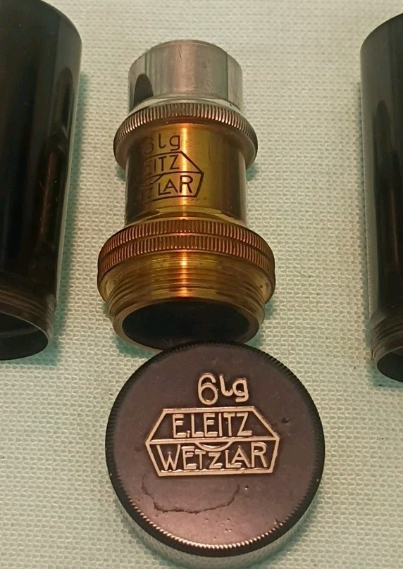 Vtg 1925 Ernst Leitz Wetzlar Microscope both Binocular & Single & Case & Optics