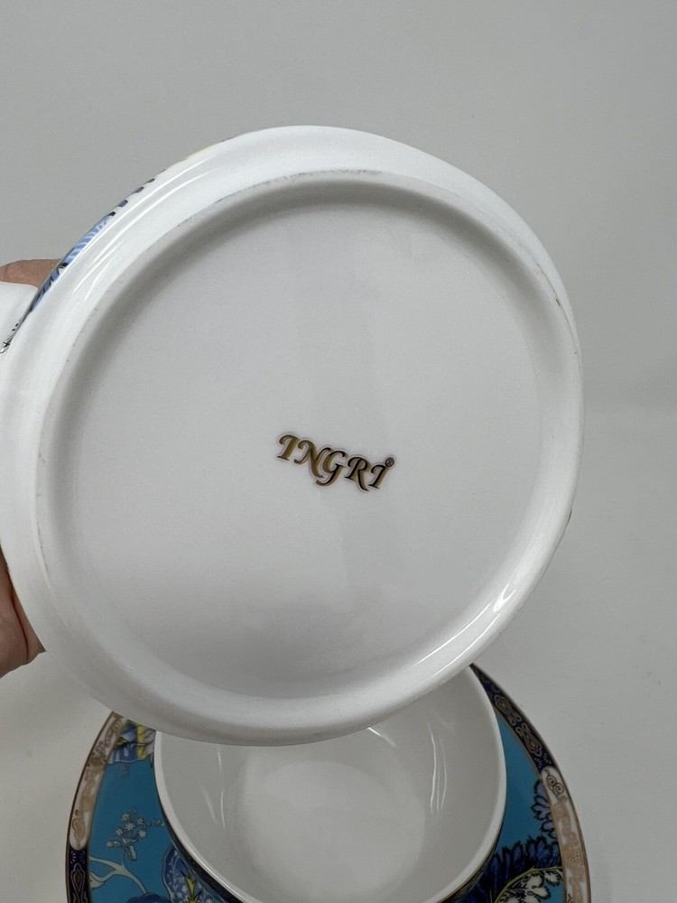 Ingri - Bone China - Tea Pot Cup & Saucer