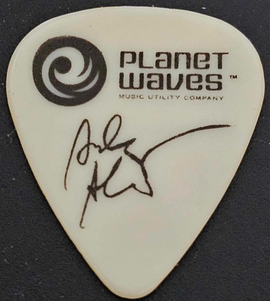 Andy Aledort off white guitar pick