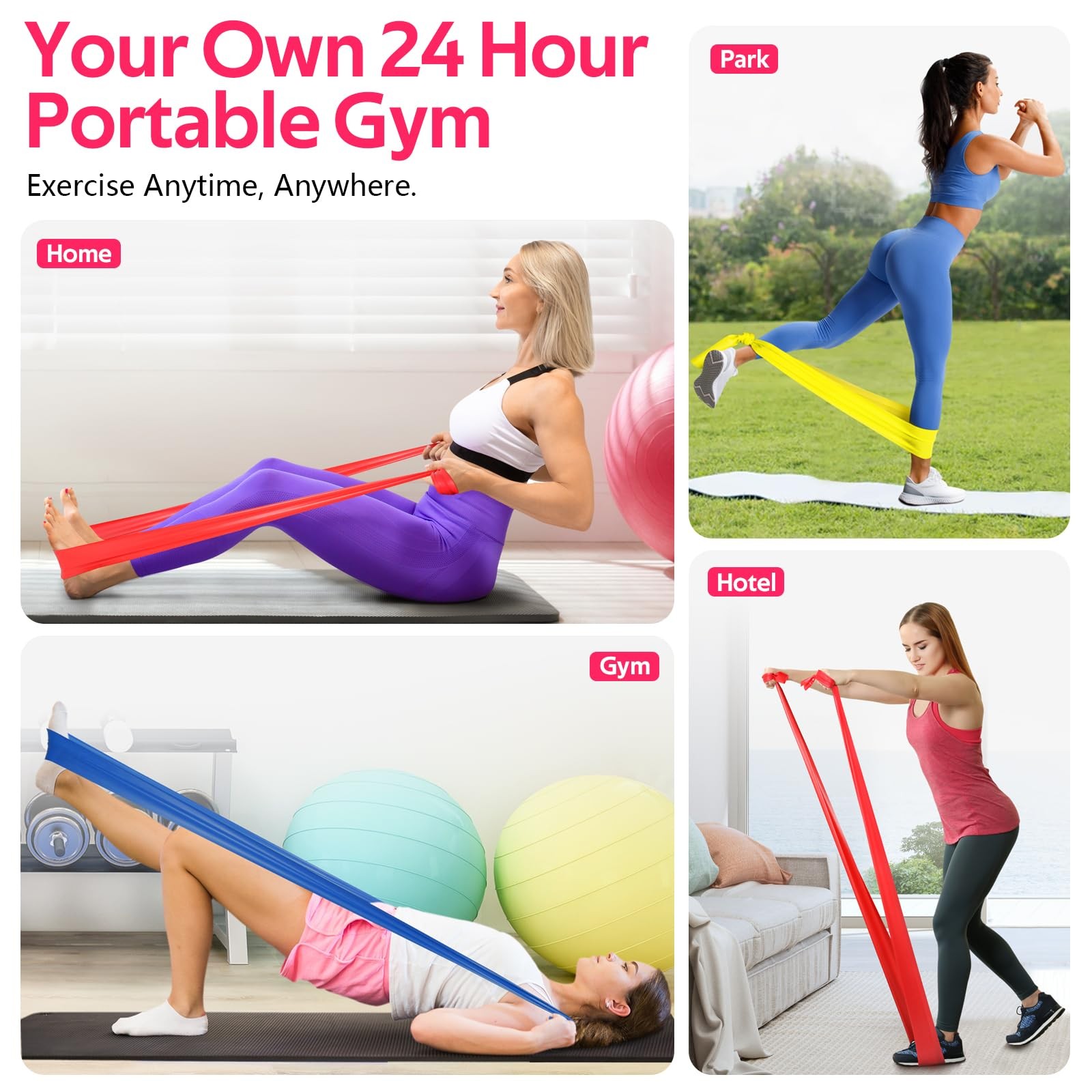 Resistance Bands for Working Out, Exercise Bands for Physical Therapy, Stretc...