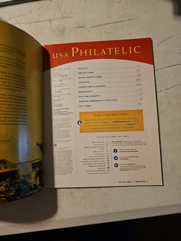 USA Philatelic Magazine, 2014 / Vol. 19 / Qtr 2