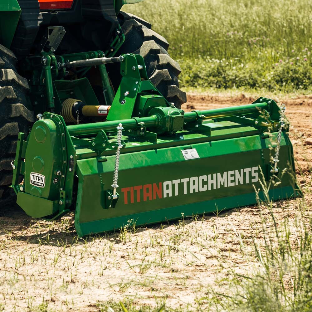 Titan Attachments 3 Point 72" Rotary Tiller Attachment Fits Cat 1 Tractors