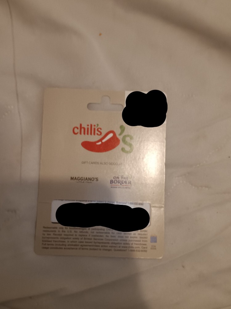 Chili's Gift Card $10 Value