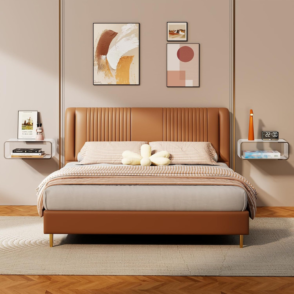Modern Floating Acrylic Nightstand - Space-Saving Wall-Mounted Shelf