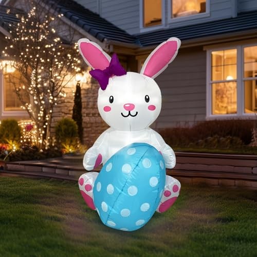 4FT Easter Inflatable, Easter Inflatable Outdoor 4FT Easter Inflatable Bunny