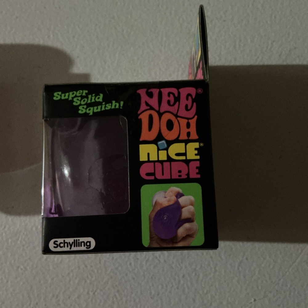 Nee Doh-Nice Cube-Super Solid Squish-Purple-Sealed
