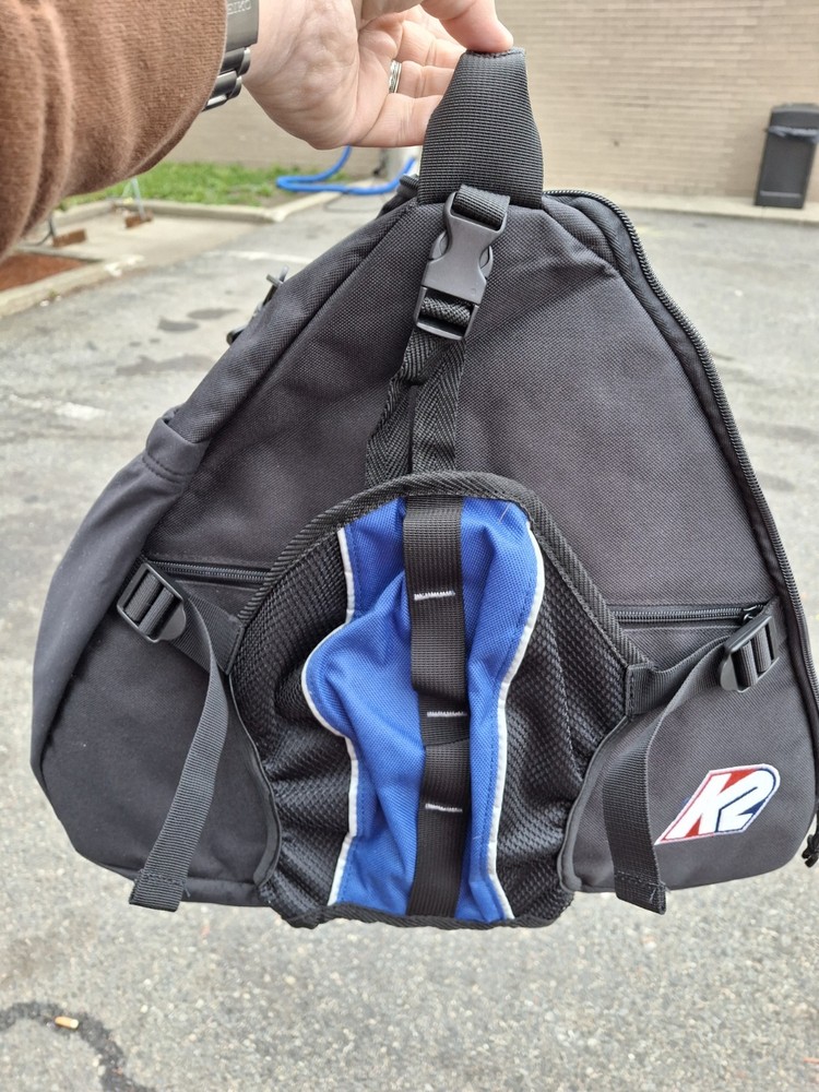 K2 Small Triangular Backpack Has A Insert To Make A Floor Maybe A Pet Carrier