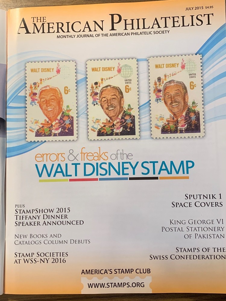 American Philatelist Magazine  2015, July