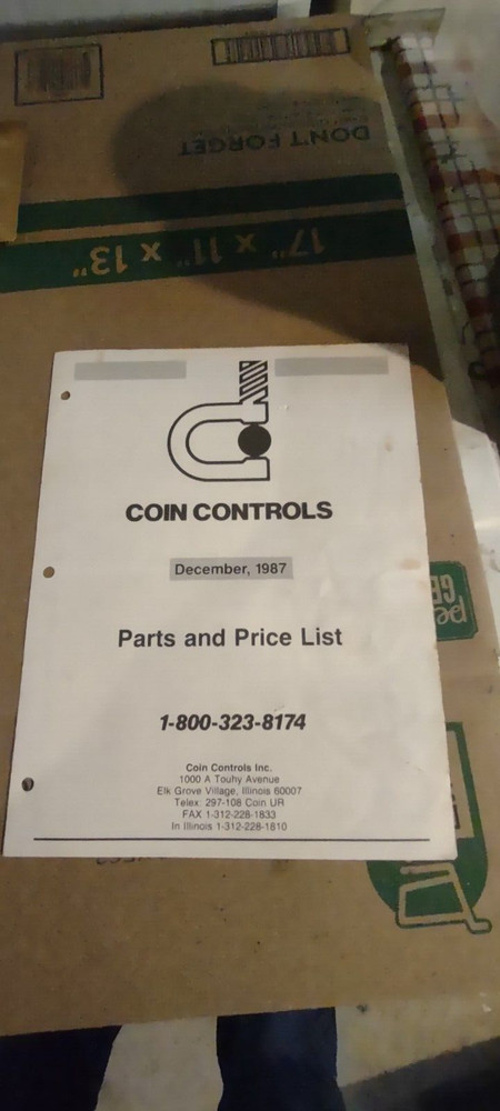 coin controls arcade manual #1072