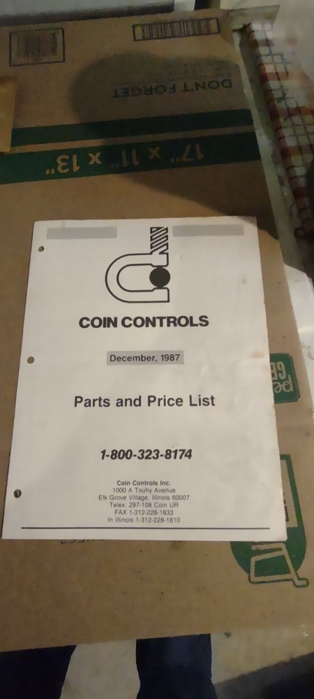 coin controls arcade manual #1072