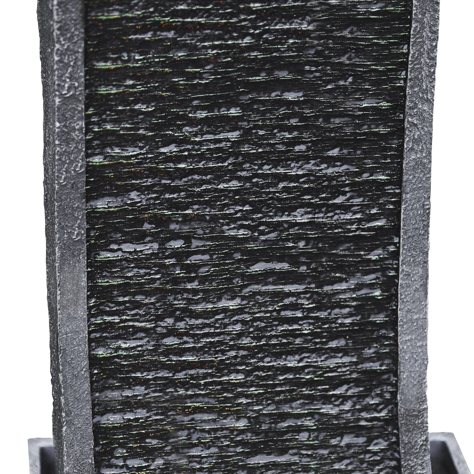 Teamson Home Modern Curved Slate Waterfall Fountain with LED