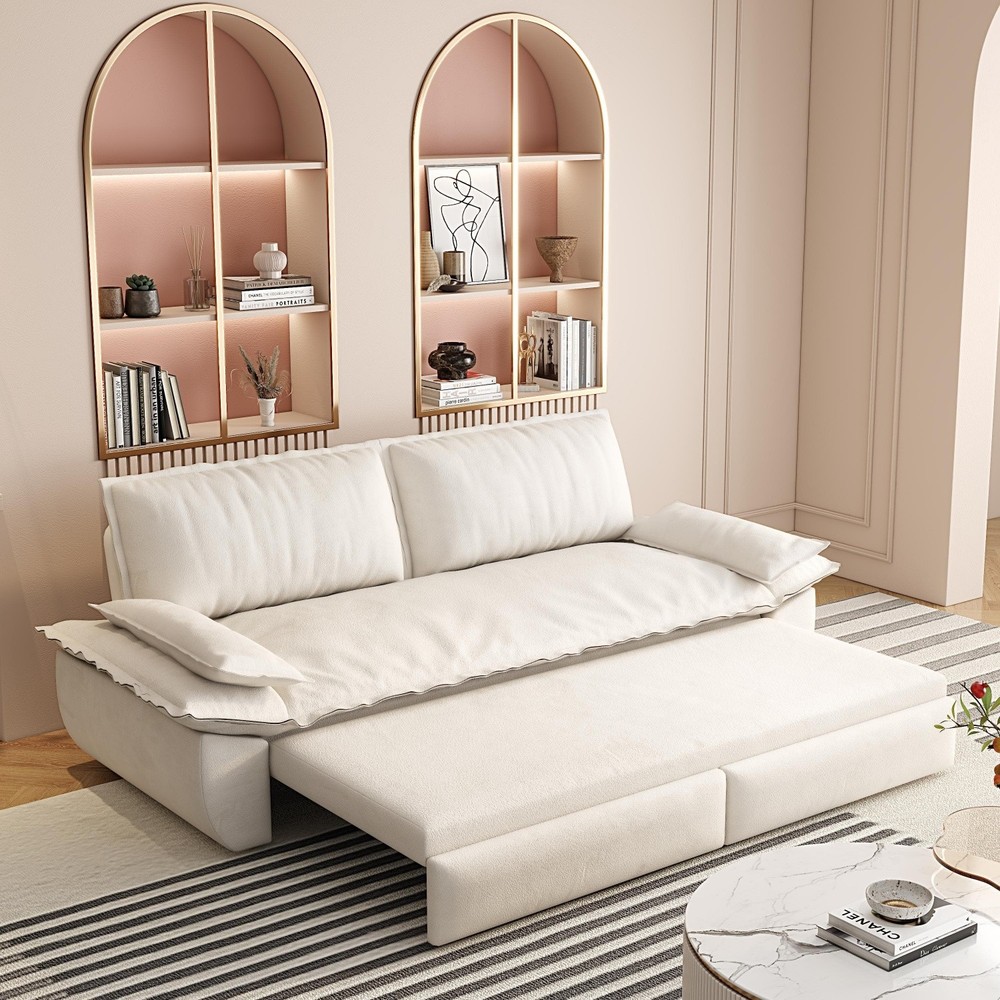 Convertible Sofa Bed 3-in-1 Multi-Function Sleeper Sofa Chair w/ Pull-Out Bed