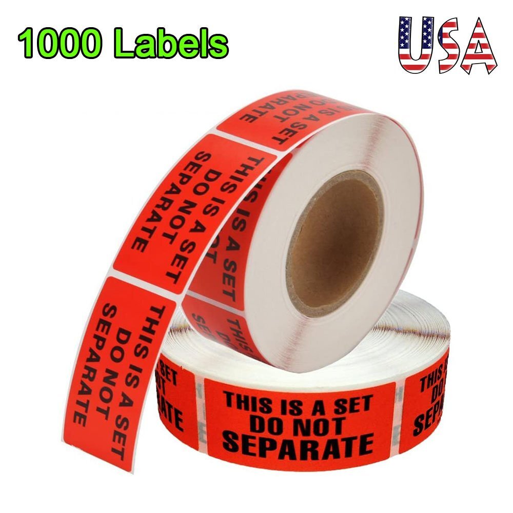 2 Rolls Packaging Labels THIS IS A SET DO NOT SEPARATE Shipping Warning Sticker