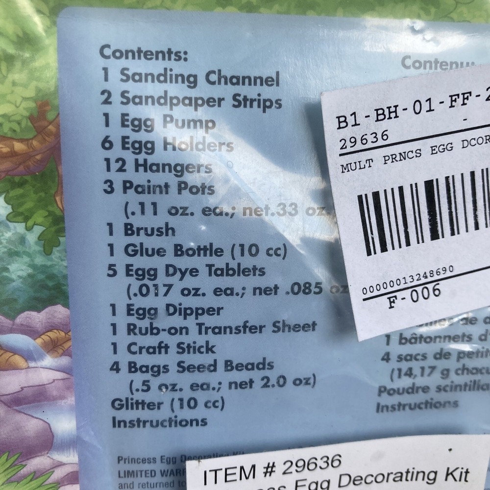 Disney Store Egg Hunt Princess Egg Decorating Kit