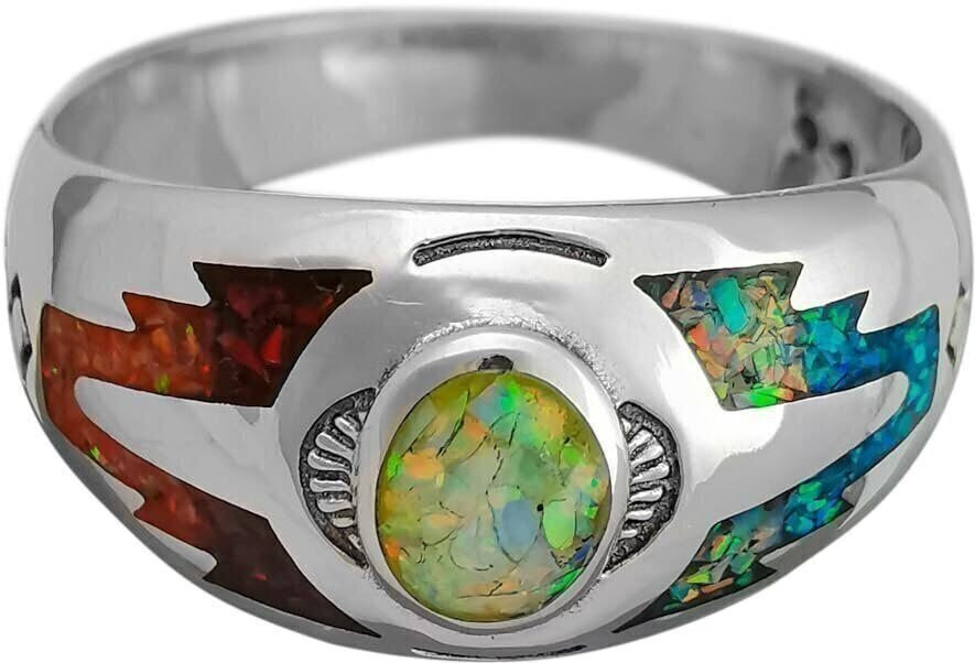 Opal Sleeping Beauty Sterling Silver Ring