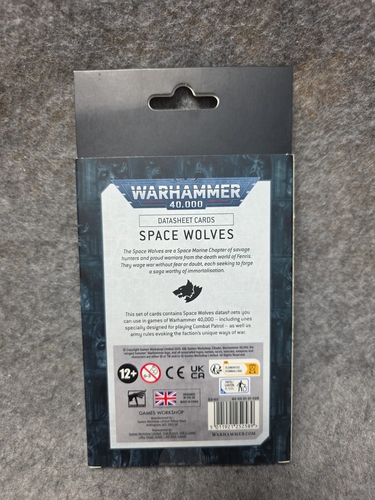 Warhammer 40k: Space Wolves Datasheet Cards