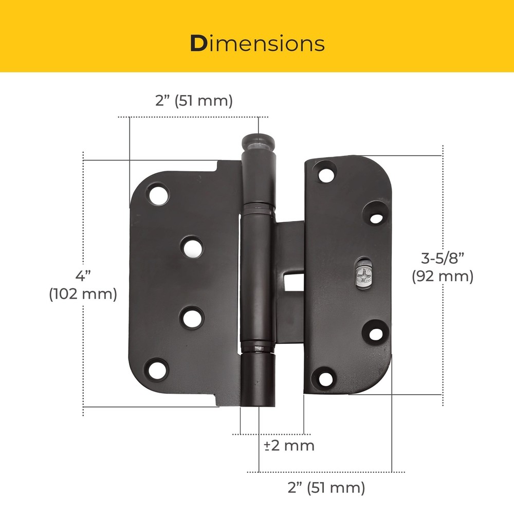 Ultimate 2D Adjustable Steel Guide Hinge Removable Pin Rustic Umber Finish